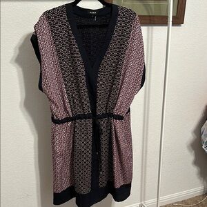 DKNY Black and Red Patterned Dress